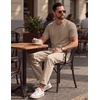 image:imageCOOFANDY Mens T Shirts Short Sleeve V Neck TShirt Casual Plain Basic TeeKhaki