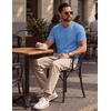 image:imageCOOFANDY Mens T Shirts Short Sleeve V Neck TShirt Casual Plain Basic TeeLight Blue