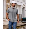 image:imageCOOFANDY Mens T Shirts Short Sleeve V Neck TShirt Casual Plain Basic TeeLight Gray