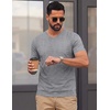image:imageCOOFANDY Mens T Shirts Short Sleeve V Neck TShirt Casual Plain Basic TeeLight Gray