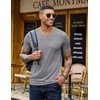 image:imageCOOFANDY Mens T Shirts Short Sleeve V Neck TShirt Casual Plain Basic TeeLight Gray