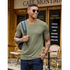 image:imageCOOFANDY Mens T Shirts Short Sleeve V Neck TShirt Casual Plain Basic TeeLight Green
