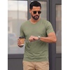 image:imageCOOFANDY Mens T Shirts Short Sleeve V Neck TShirt Casual Plain Basic TeeLight Green