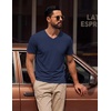 image:imageCOOFANDY Mens T Shirts Short Sleeve V Neck TShirt Casual Plain Basic TeeMidnight Blue