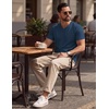 image:imageCOOFANDY Mens T Shirts Short Sleeve V Neck TShirt Casual Plain Basic TeeNavy Blue