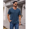 image:imageCOOFANDY Mens T Shirts Short Sleeve V Neck TShirt Casual Plain Basic TeeNavy Blue