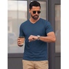 image:imageCOOFANDY Mens T Shirts Short Sleeve V Neck TShirt Casual Plain Basic TeeNavy Blue