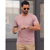 image:imageCOOFANDY Mens T Shirts Short Sleeve V Neck TShirt Casual Plain Basic TeePink