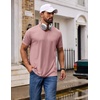 image:imageCOOFANDY Mens T Shirts Short Sleeve V Neck TShirt Casual Plain Basic TeePink