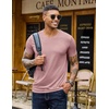 image:imageCOOFANDY Mens T Shirts Short Sleeve V Neck TShirt Casual Plain Basic TeePink