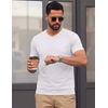 image:imageCOOFANDY Mens T Shirts Short Sleeve V Neck TShirt Casual Plain Basic TeeWhite 3pack