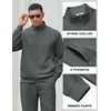 image:imageCOOFANDY Mens Tracksuit 2 Piece Set Full Zip Jogging Sweatsuits OutfitsDark Gray
