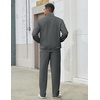 image:imageCOOFANDY Mens Tracksuit 2 Piece Set Full Zip Jogging Sweatsuits OutfitsDark Gray