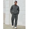 image:imageCOOFANDY Mens Tracksuit 2 Piece Set Full Zip Jogging Sweatsuits OutfitsDark Gray