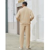 image:imageCOOFANDY Mens Tracksuit 2 Piece Set Full Zip Jogging Sweatsuits OutfitsKhaki