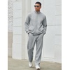 image:imageCOOFANDY Mens Tracksuit 2 Piece Set Full Zip Jogging Sweatsuits OutfitsLight Gray