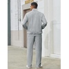 image:imageCOOFANDY Mens Tracksuit 2 Piece Set Full Zip Jogging Sweatsuits OutfitsLight Gray
