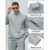 image:imageCOOFANDY Mens Tracksuit 2 Piece Set Full Zip Jogging Sweatsuits OutfitsLight Gray