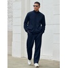 image:imageCOOFANDY Mens Tracksuit 2 Piece Set Full Zip Jogging Sweatsuits OutfitsNavy Blue