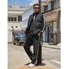 image:imageCOOFANDY Mens Velour Tracksuit 2 Piece Set Sweatsuits Velvet Jogging SuitsBlack