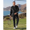 image:imageCOOFANDY Mens Velour Tracksuit 2 Piece Set Sweatsuits Velvet Jogging SuitsBlack