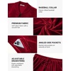 image:imageCOOFANDY Mens Velour Tracksuit 2 Piece Set Sweatsuits Velvet Jogging SuitsBurgundy