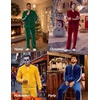 image:imageCOOFANDY Mens Velour Tracksuit 2 Piece Set Sweatsuits Velvet Jogging SuitsBurgundy