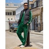 image:imageCOOFANDY Mens Velour Tracksuit 2 Piece Set Sweatsuits Velvet Jogging SuitsLake Green