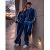 image:imageCOOFANDY Mens Velour Tracksuit 2 Piece Set Sweatsuits Velvet Jogging SuitsNavy Blue