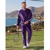 image:imageCOOFANDY Mens Velour Tracksuit 2 Piece Set Sweatsuits Velvet Jogging SuitsPurple