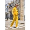 image:imageCOOFANDY Mens Velour Tracksuit 2 Piece Set Sweatsuits Velvet Jogging SuitsYellow