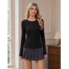 image:imageCOOFANDY Womens Lightweight Cardigans Ribbed Long Sleeve Button Up SweaterBlack
