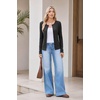 image:imageCOOFANDY Womens Lightweight Cardigans Ribbed Long Sleeve Button Up SweaterBlack