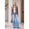 image:imageCOOFANDY Womens Lightweight Cardigans Ribbed Long Sleeve Button Up SweaterBrown