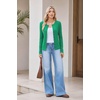 image:imageCOOFANDY Womens Lightweight Cardigans Ribbed Long Sleeve Button Up SweaterGreen