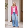 image:imageCOOFANDY Womens Lightweight Cardigans Ribbed Long Sleeve Button Up SweaterHot Pink
