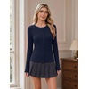 image:imageCOOFANDY Womens Lightweight Cardigans Ribbed Long Sleeve Button Up SweaterNavy Blue