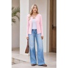 image:imageCOOFANDY Womens Lightweight Cardigans Ribbed Long Sleeve Button Up SweaterPink