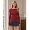 image:imageCOOFANDY Womens Lightweight Cardigans Ribbed Long Sleeve Button Up SweaterRed