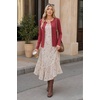 image:imageCOOFANDY Womens Lightweight Cardigans Ribbed Long Sleeve Button Up SweaterRed