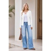 image:imageCOOFANDY Womens Lightweight Cardigans Ribbed Long Sleeve Button Up SweaterWhite