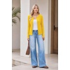 image:imageCOOFANDY Womens Lightweight Cardigans Ribbed Long Sleeve Button Up SweaterYellow