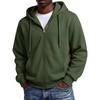 image:imageCOOFANDY Men Full Zip Hoodie Fleece Zipper Sweatshirt Casual Hooded JacketArmy Green
