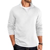 image:imageCOOFANDY Mens 14 Zip Pullover Sweatshirt Mock Neck Business Casual PolosWhite