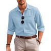 image:imageCOOFANDY Mens Casual Button Down Shirts Long Sleeve Untucked Regular Fit Denim Dress ShirtSky Blue