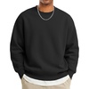 image:imageCOOFANDY Mens Crewneck Sweatshirts Fleece Pullover Thermal Casual ShirtBlack
