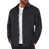 image:imageCOOFANDY Mens Flannel Shirts Long Sleeve Lightweight Plaid Shirt Casual Button Down Shirts JacketBlack Solid