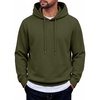 image:imageCOOFANDY Mens Hoodie Pullover Hooded Sweatshirt Casual Fashion Solid FallArmy Green