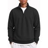 image:imageCOOFANDY Mens Quarter Zip Pullover Casual Cotton FleeceLined SweatshirtAblack