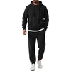 image:imageCOOFANDY Mens Sweatsuits 2 Piece Set Full Zip Hoodie Jogging Track SuitsBlack